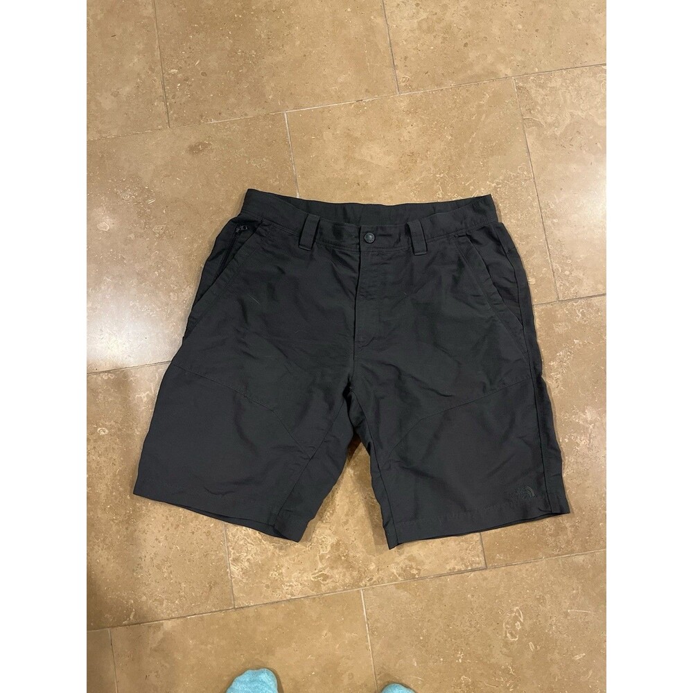The North Face Mens Size 36 Regular Shorts Gray Nylon Zip Pocket Outdoor Hiking